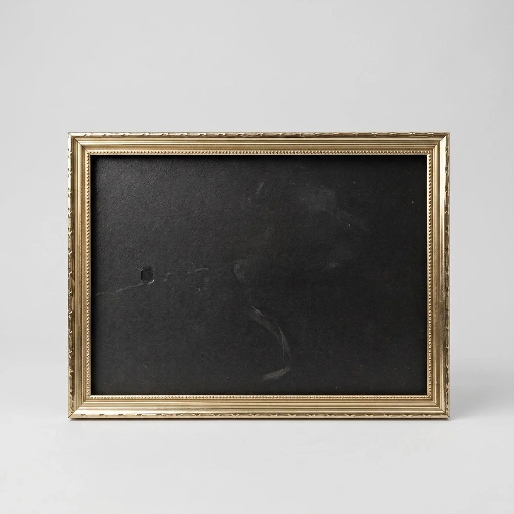 Vintage X-10 MCM Brass Gold Tone 8x7 Photo Picture Frame Rectangle